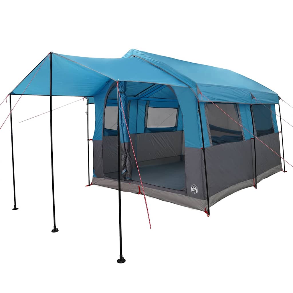 Tente familiale Vidaxx avec toit avec rangements bleu et gris 324 x 255 x 230 cm
