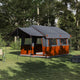 Tente familiale Vidaxx avec toit gris et orange 324 x 255 x 230 cm