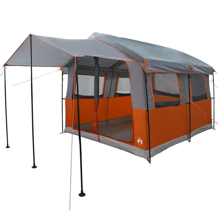 Tente familiale Vidaxx avec toit gris et orange 324 x 255 x 230 cm
