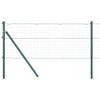 Vidaxl poteau de clôture 13 pcs acier vert