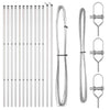 Vidaxl poteau de clôture 13 pcs acier argenté