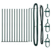 Vidaxl poteau de clôture 13 pcs acier vert