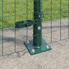 Vidaxl poteau de clôture 13 pcs acier vert