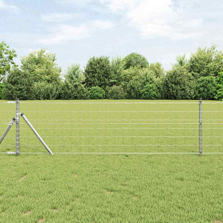 Vidaxx clôture euro argent 0,8 x 25 m fer galvanisé à chaud