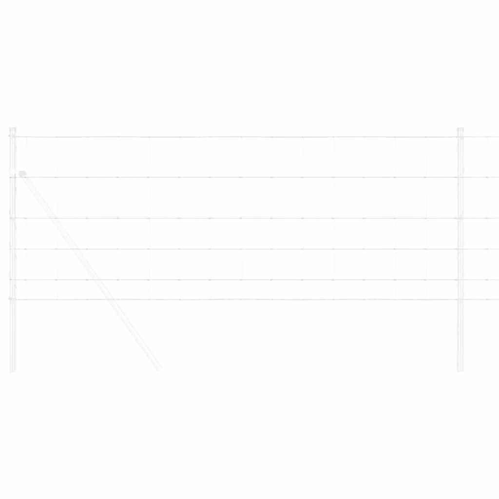 Vidaxl clôture de pâturage argent 25 x 0,8 m en acier galvanisé