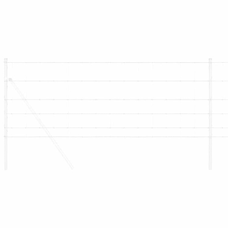 Vidaxl clôture de pâturage argent 25 x 0,8 m en acier galvanisé