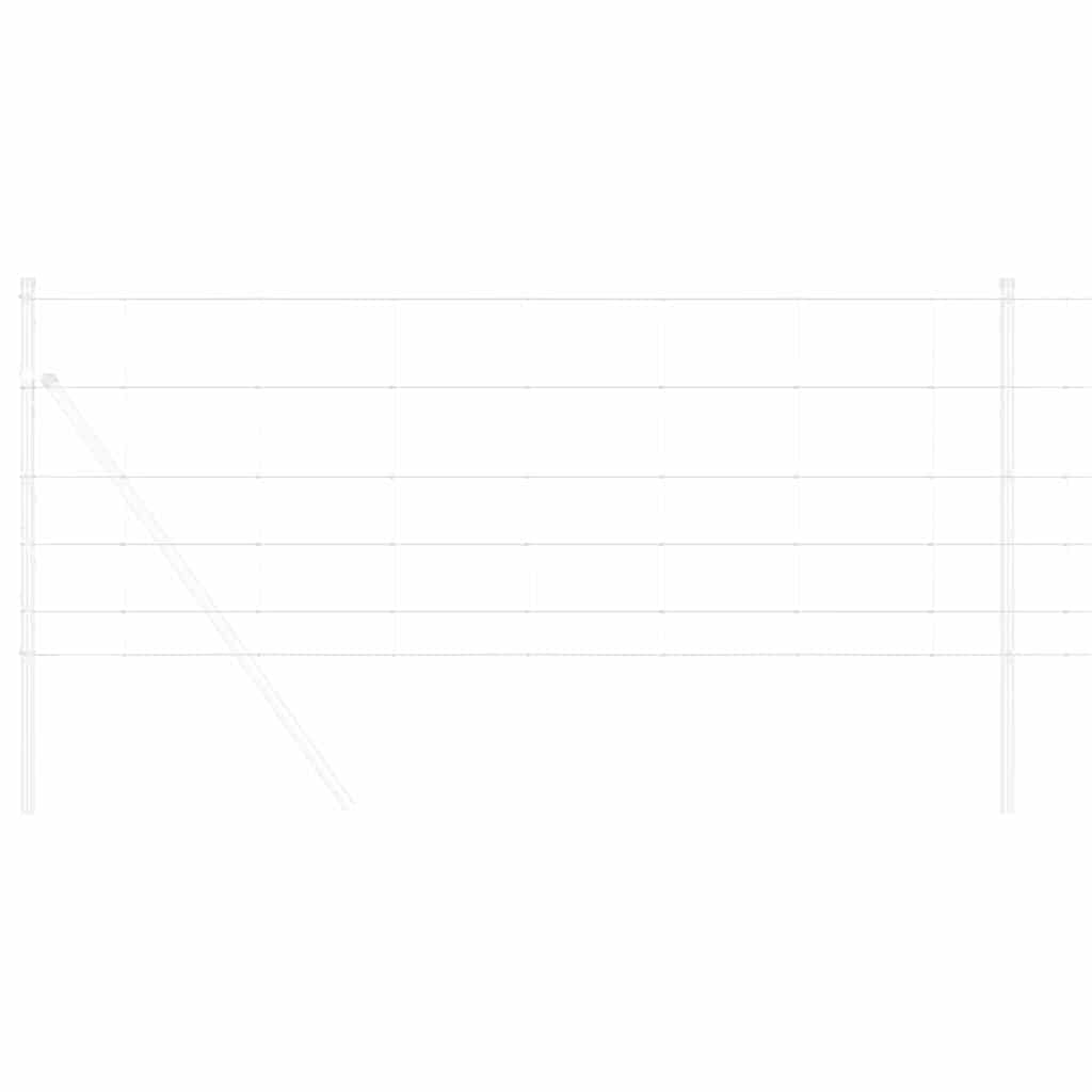 Vidaxl clôture de pâturage argent 25 x 0,8 m en acier galvanisé