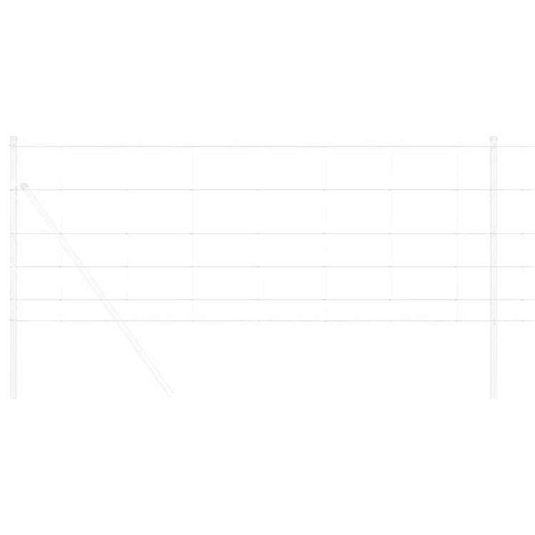 Vidaxl clôture de pâturage argent 25 x 0,8 m en acier galvanisé
