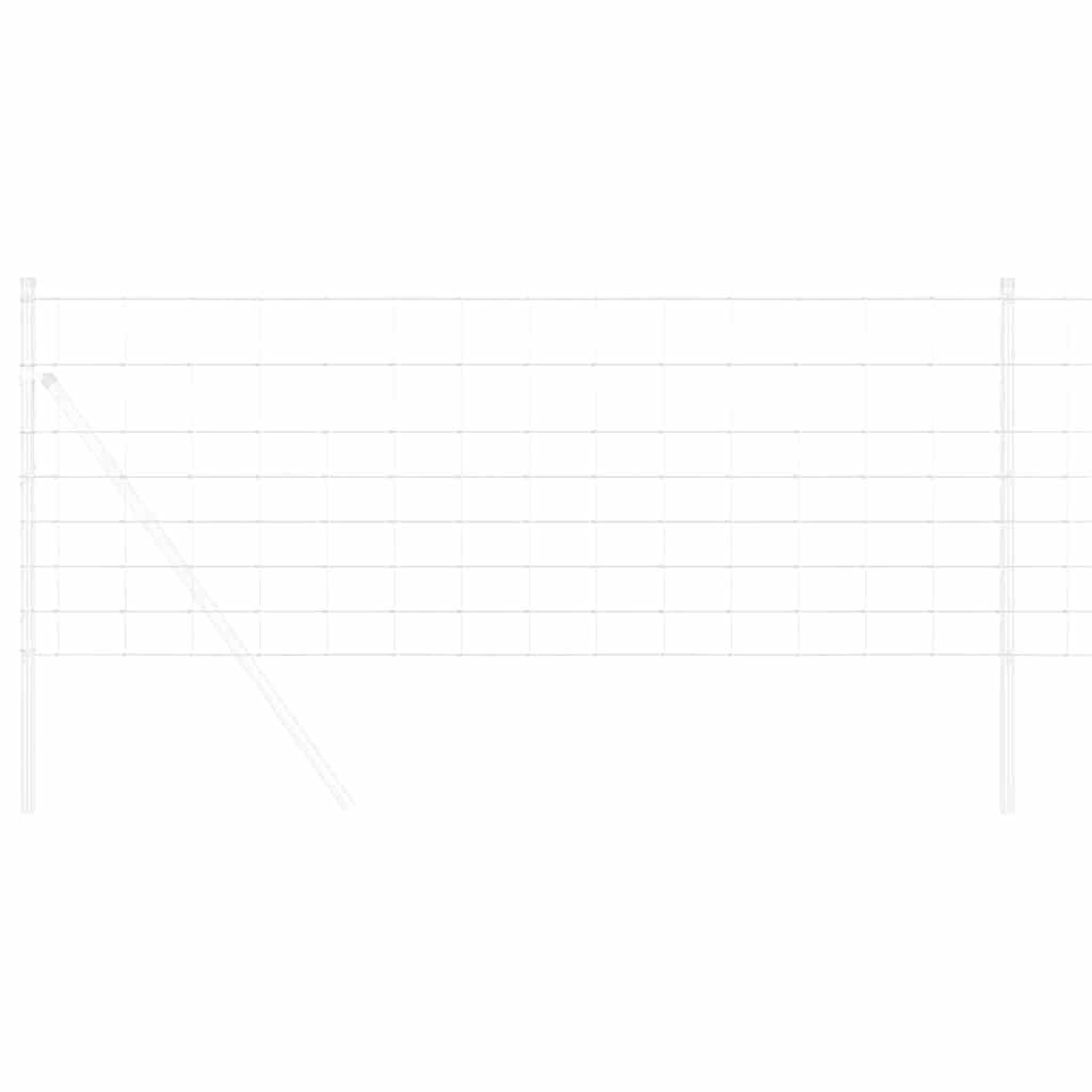 Vidaxl clôture de pâturage argent 25 x 0,8 m en acier galvanisé
