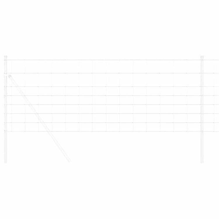 Vidaxl clôture de pâturage argent 25 x 0,8 m en acier galvanisé