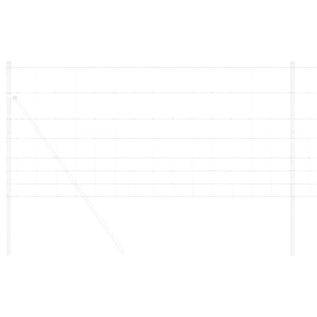 Vidaxl clôture de pâturage argent 25 x 1 m en acier galvanisé