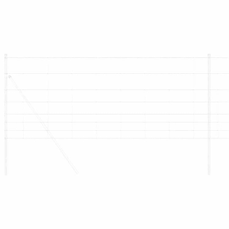 Vidaxl clôture de pâturage argent 25 x 1 m en acier galvanisé