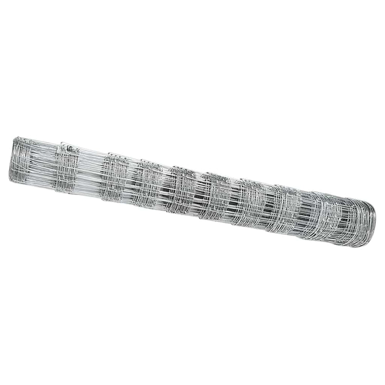 Vidaxl clôture de pâturage argent 25 x 1 m en acier galvanisé