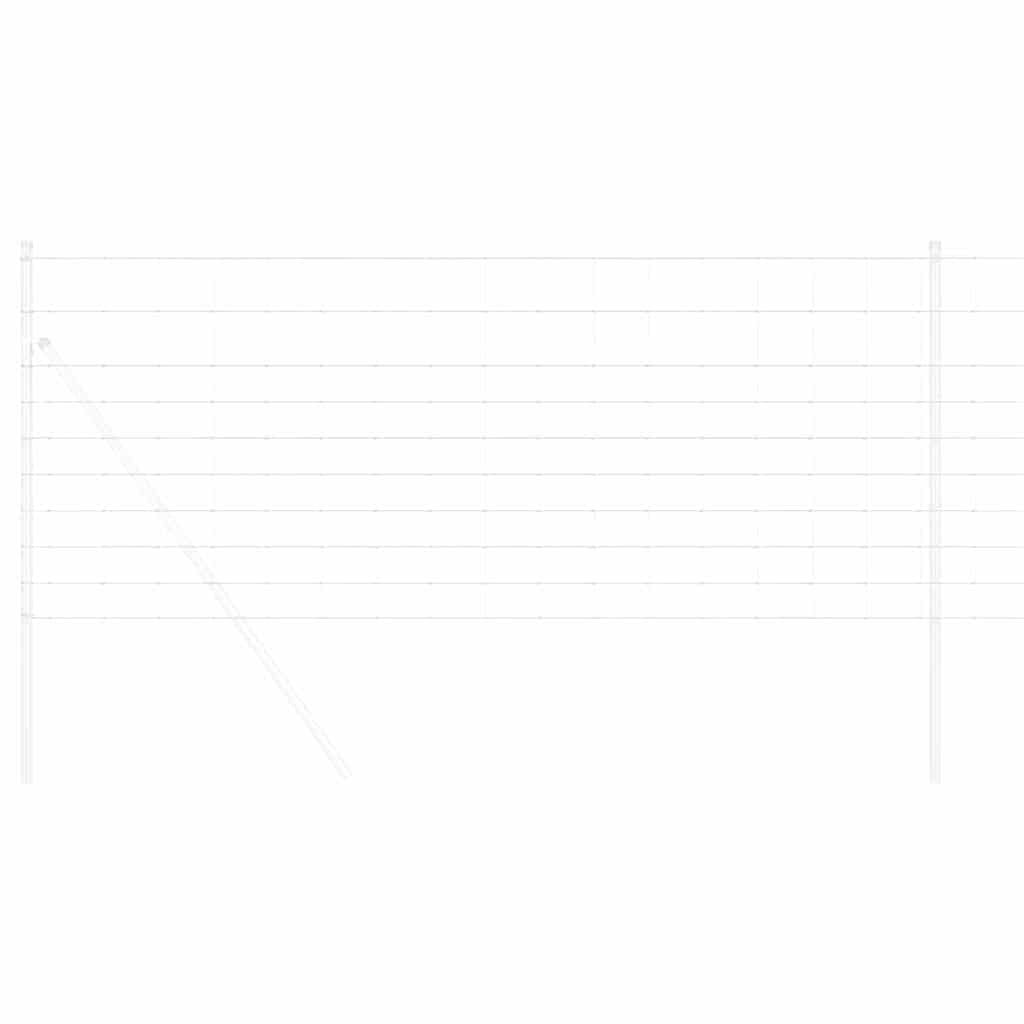 Vidaxl clôture de pâturage argent 25 x 1 m en acier galvanisé