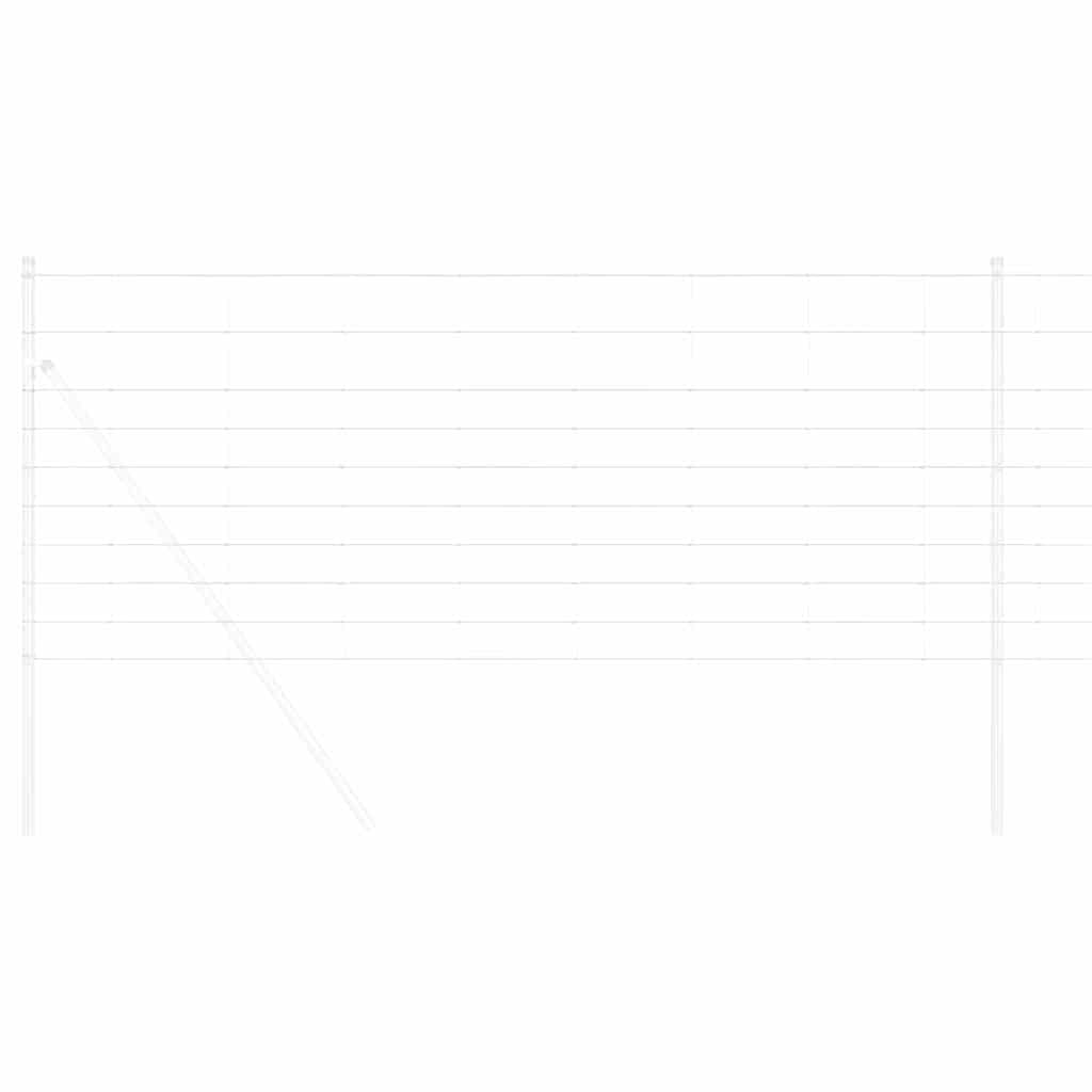 Vidaxl clôture de pâturage argent 25 x 1 m en acier galvanisé