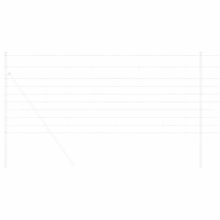 Vidaxl clôture de pâturage argent 25 x 1 m en acier galvanisé