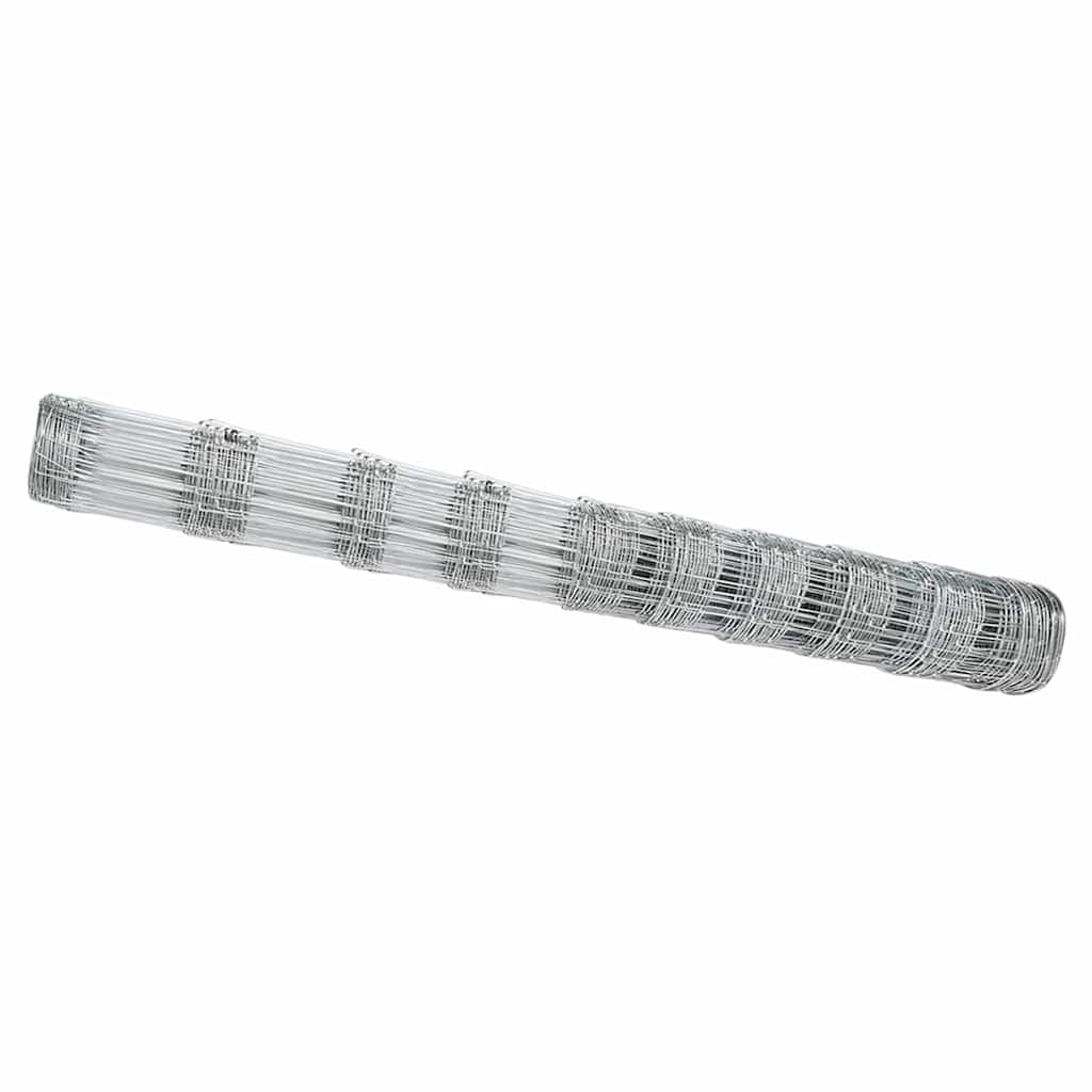 Vidaxl clôture de pâturage argent 25 x 1,2 m en acier galvanisé