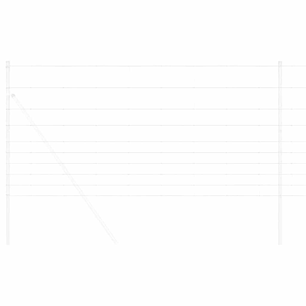 Vidaxl clôture de pâturage argent 25 x 1,2 m en acier galvanisé