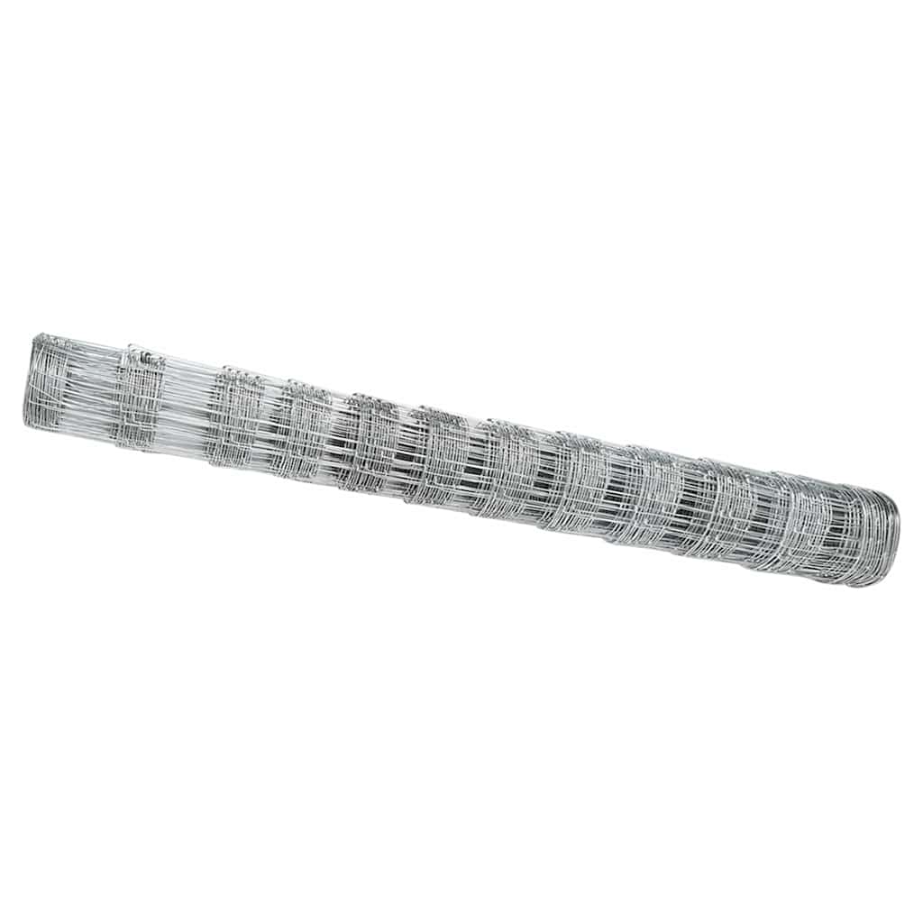 Vidaxl clôture de pâturage argent 25 x 1,2 m en acier galvanisé