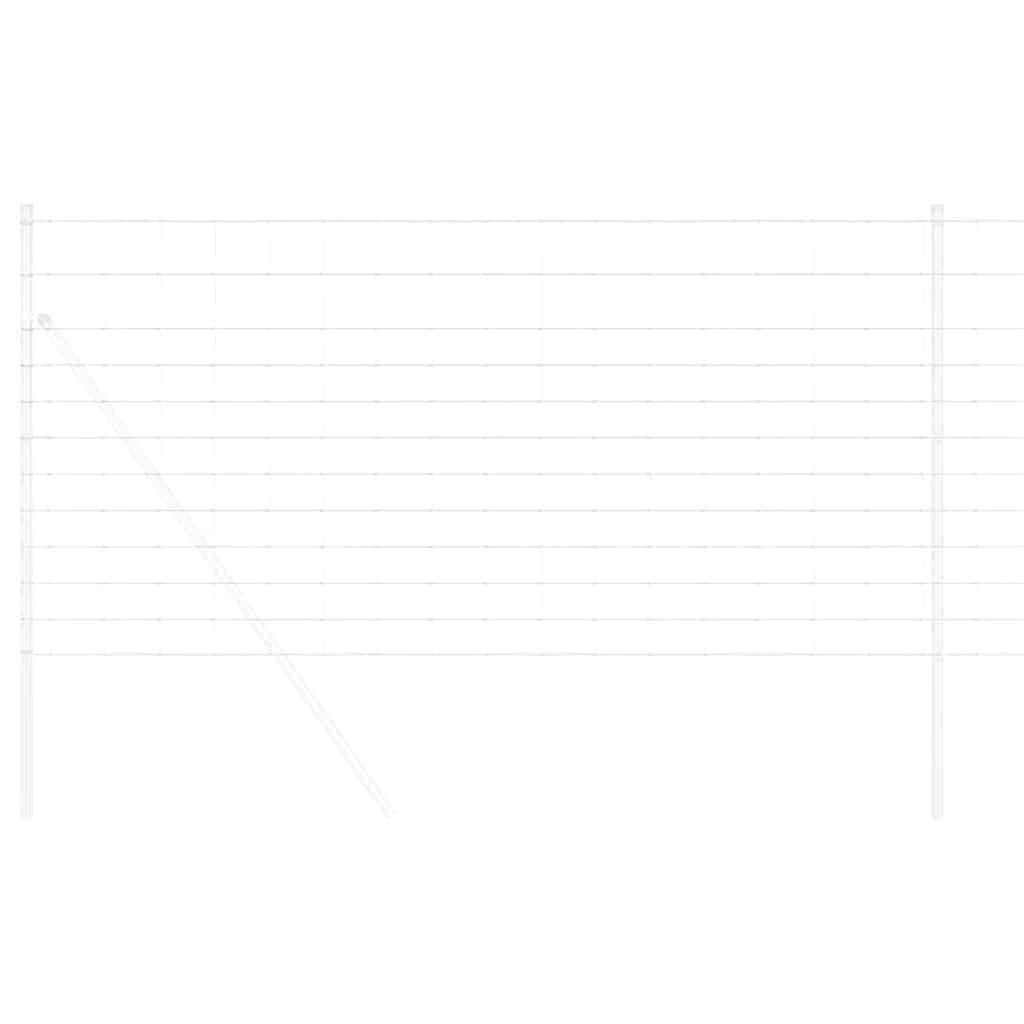 Vidaxl clôture de pâturage argent 25 x 1,2 m en acier galvanisé