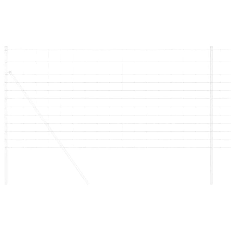 Vidaxl clôture de pâturage argent 25 x 1,2 m en acier galvanisé