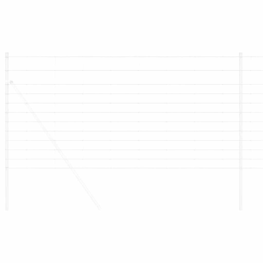 Vidaxl clôture de pâturage argent 25 x 1,2 m en acier galvanisé