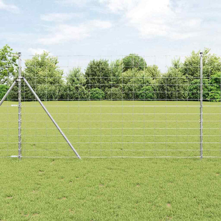 Vidaxl clôture de pâturage argent 25 x 1,4 m acier galvanisé