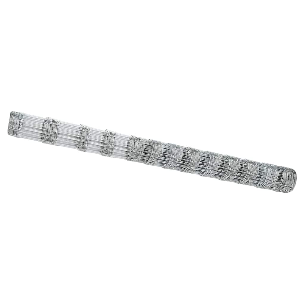 Vidaxl clôture de pâturage argent 25 x 1,5 m acier galvanisé