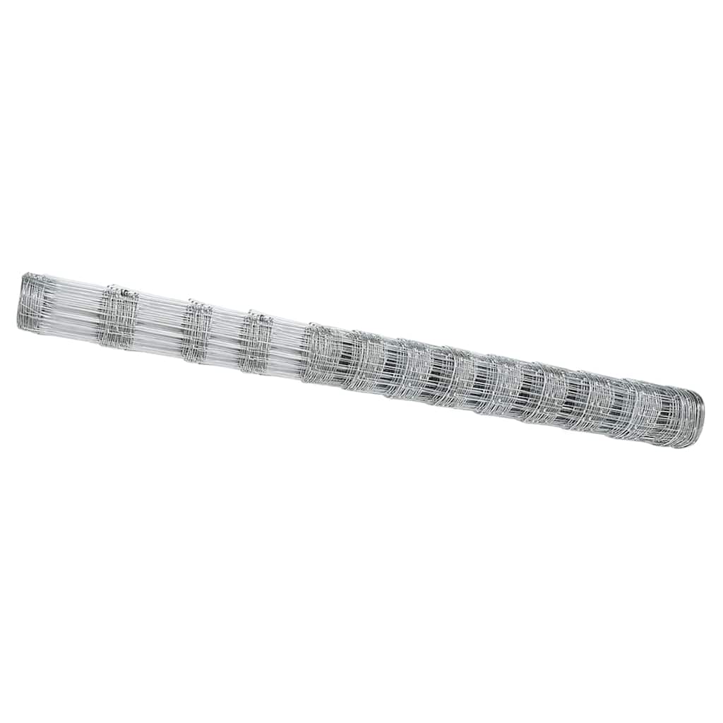 Vidaxl clôture de pâturage argent 25 x 1,5 m acier galvanisé