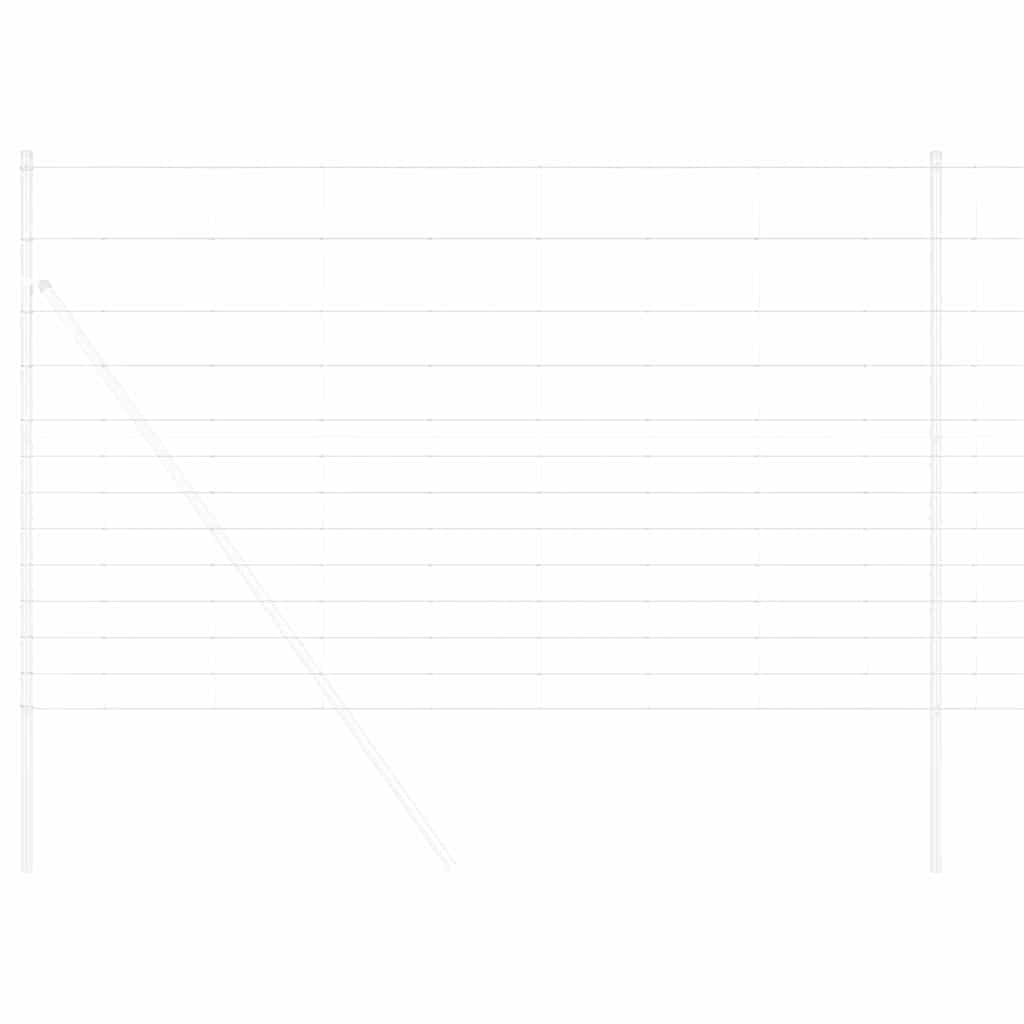 Vidaxl clôture de pâturage argent 25 x 1,5 m acier galvanisé