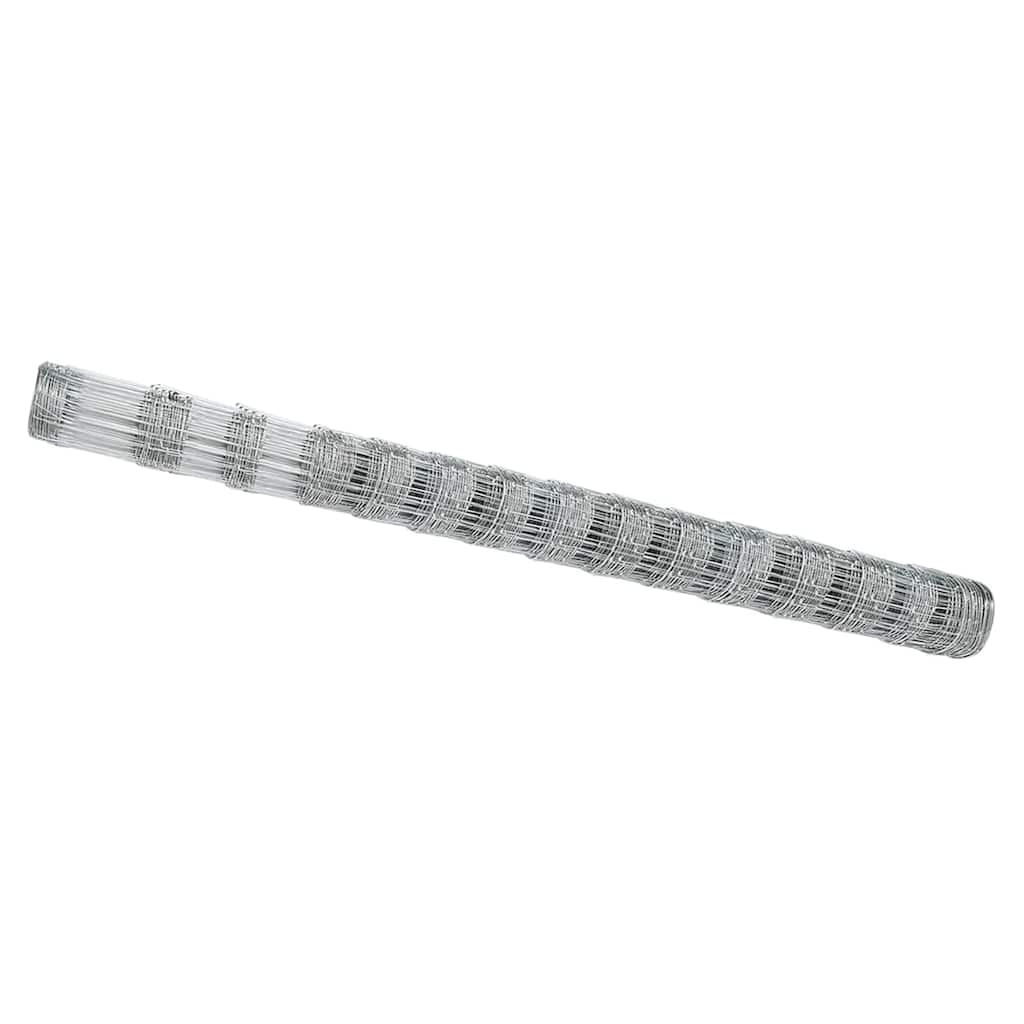 Vidaxl clôture de pâturage argent 25 x 1,6 m acier galvanisé