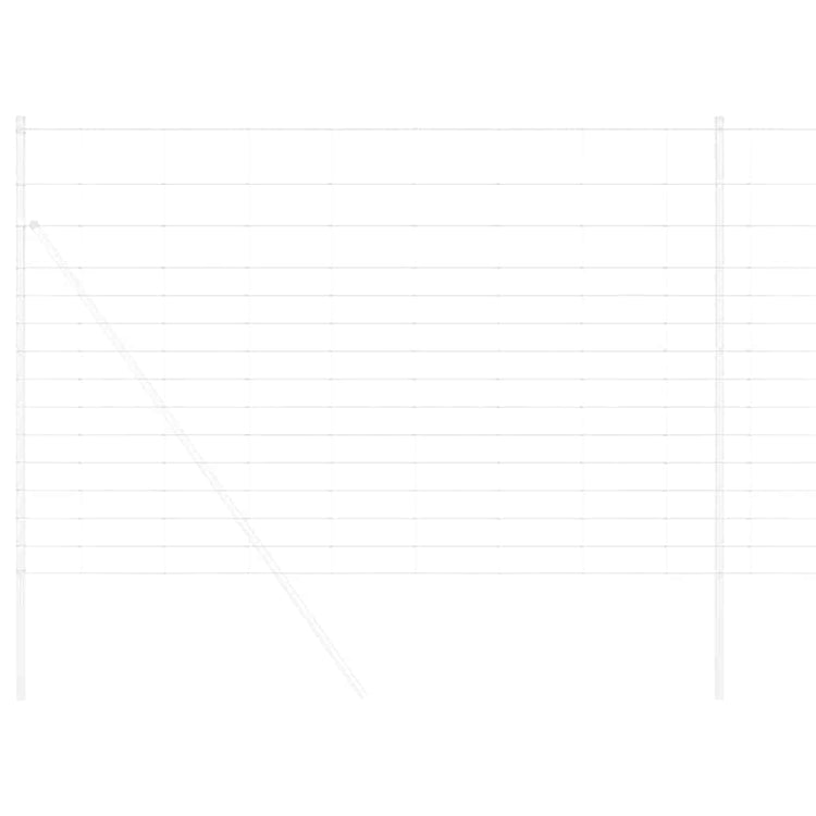 Vidaxl clôture de pâturage argent 25 x 1,6 m acier galvanisé