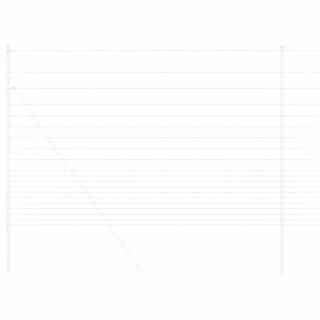 Vidaxl clôture de pâturage argent 25 x 1,6 m acier galvanisé