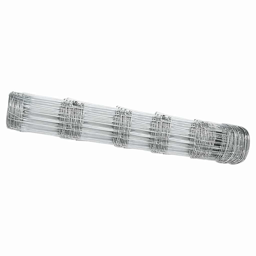 Vidaxl clôture de pâturage argent 50 x 0,8 m en acier galvanisé