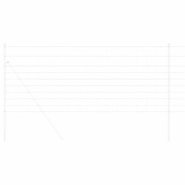 Vidaxl clôture de pâturage argent 50 x 1 m en acier galvanisé