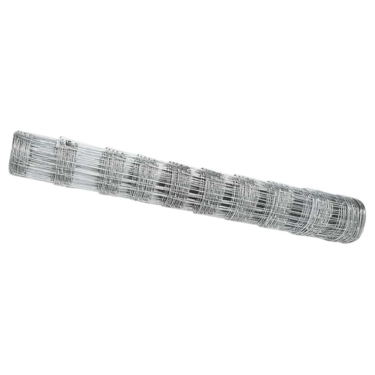 Vidaxl clôture de pâturage argent 50 x 1 m en acier galvanisé