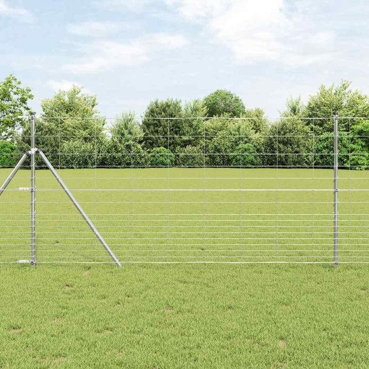 Vidaxl clôture de pâturage argent 50 x 1,2 m acier galvanisé