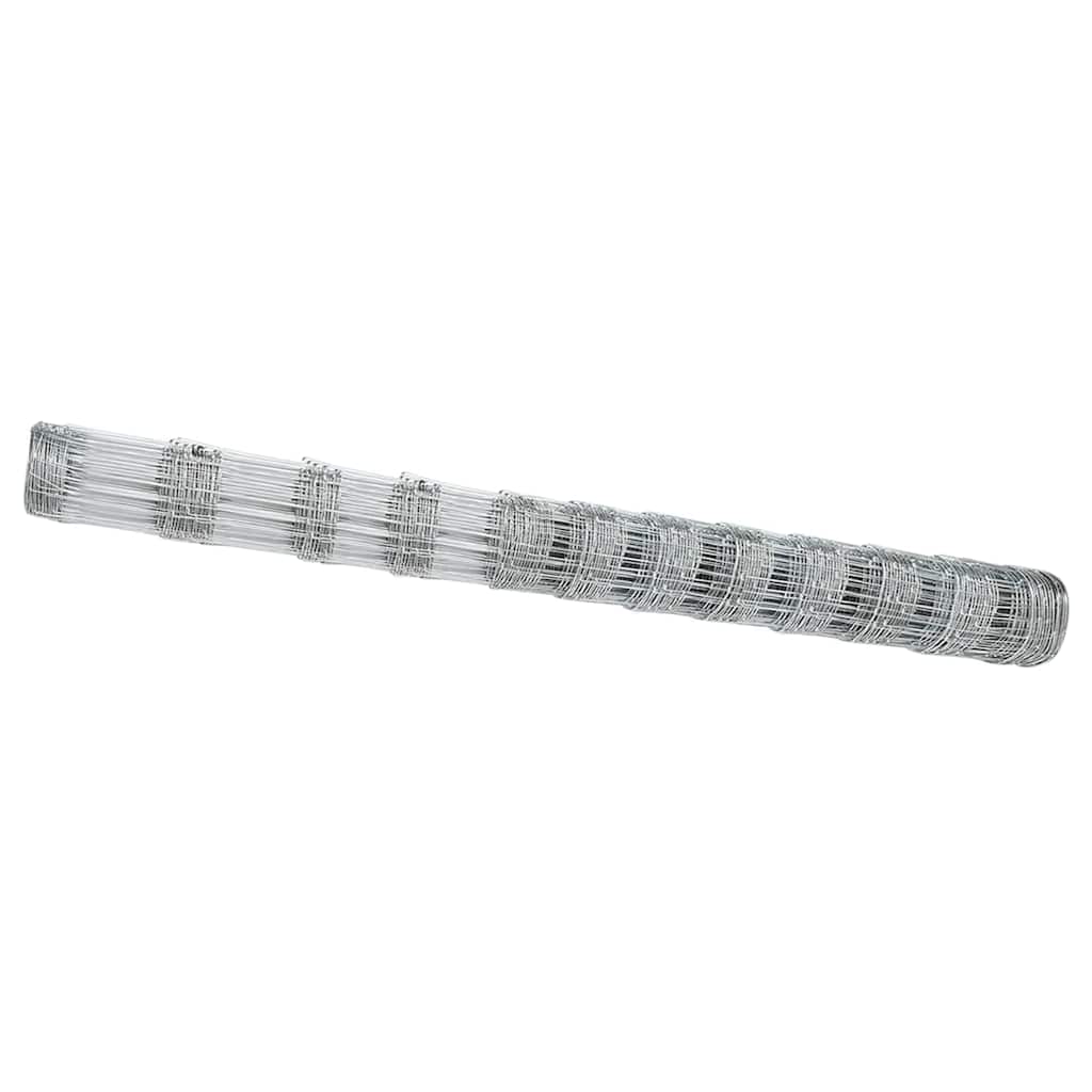 Vidaxl clôture de pâturage argent 50 x 1,4 m acier galvanisé