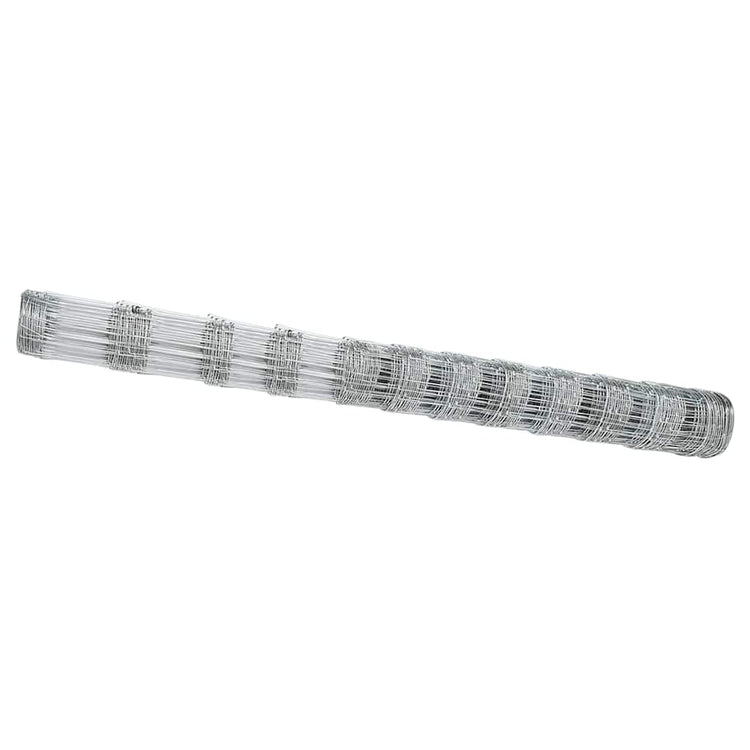 Vidaxl clôture de pâturage argent 50 x 1,4 m acier galvanisé