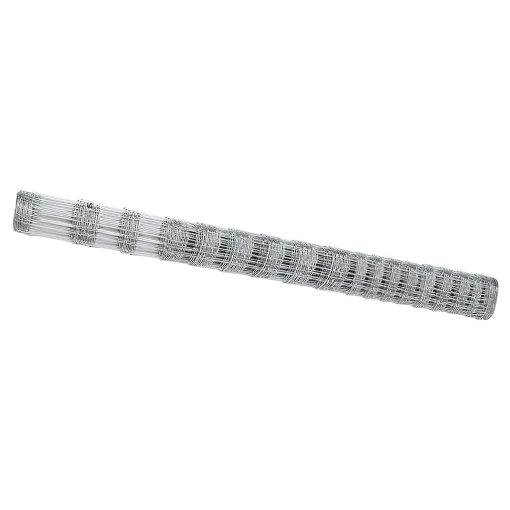 Vidaxl clôture de pâturage argent 50 x 1,5 m acier galvanisé