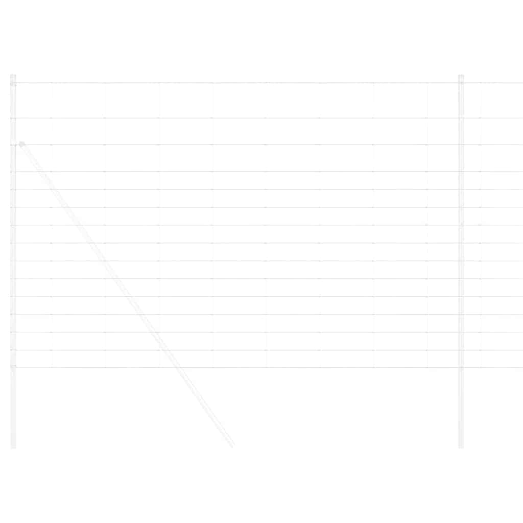Vidaxl clôture de pâturage argent 50 x 1,6 m acier galvanisé