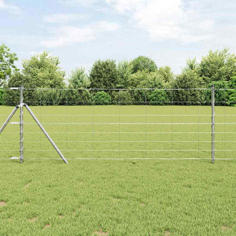 Vidaxl clôture de pâturage argent 100 x 0,8 m acier galvanisé