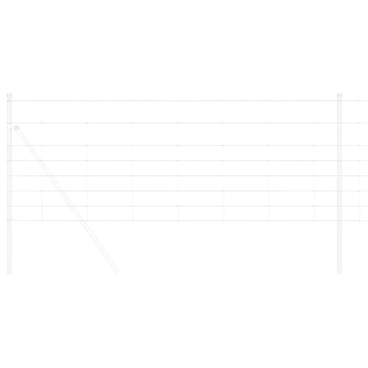 Vidaxl clôture de pâturage argent 100 x 0,8 m acier galvanisé