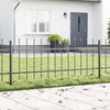 Vidaxl clôture de jardin gris 1,7 x 0,6 m en acier thermolaqué