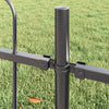 Vidaxl clôture de jardin gris 1,7 x 0,6 m en acier thermolaqué
