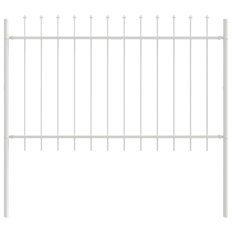 Vidaxl clôture de jardin blanc 1,7 x 0,8 m en acier thermolaqué