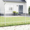 Vidaxl clôture de jardin blanc 1,7 x 1,2 m en acier thermolaqué
