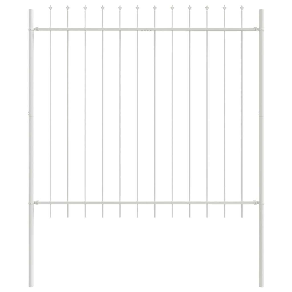 Vidaxl clôture de jardin blanc 1,7 x 1,5 m en acier thermolaqué