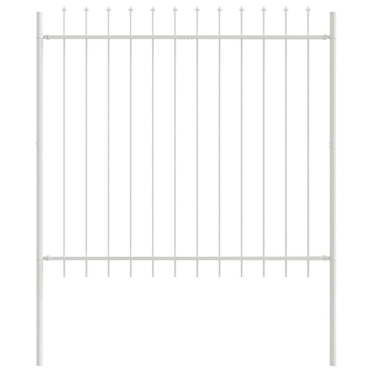 Vidaxl clôture de jardin blanc 1,7 x 1,5 m en acier thermolaqué