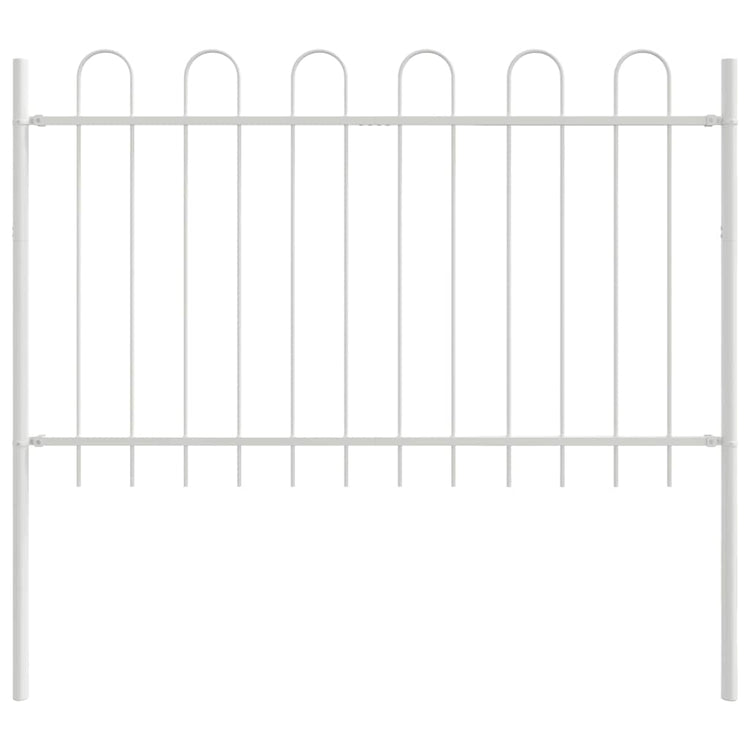 Vidaxl clôture de jardin blanc 1,7 x 1,2 m en acier thermolaqué